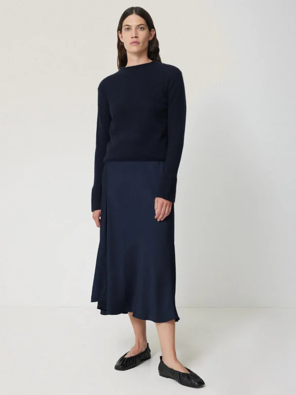 Jigsaw Satin Bias Asymmetric Skirt