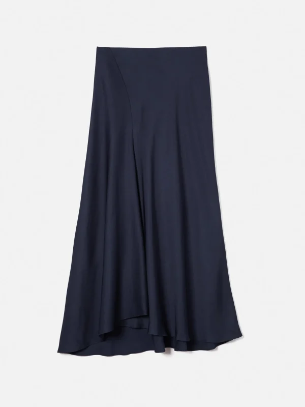 Jigsaw Satin Bias Asymmetric Skirt