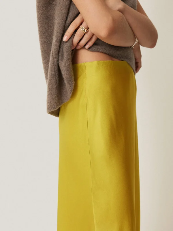 Jigsaw Satin Bias Maxi Skirt