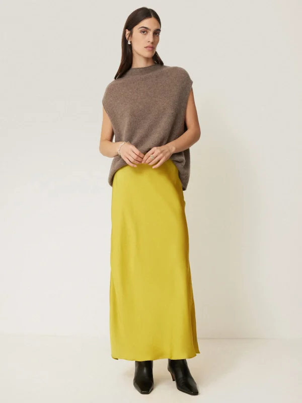 Jigsaw Satin Bias Maxi Skirt