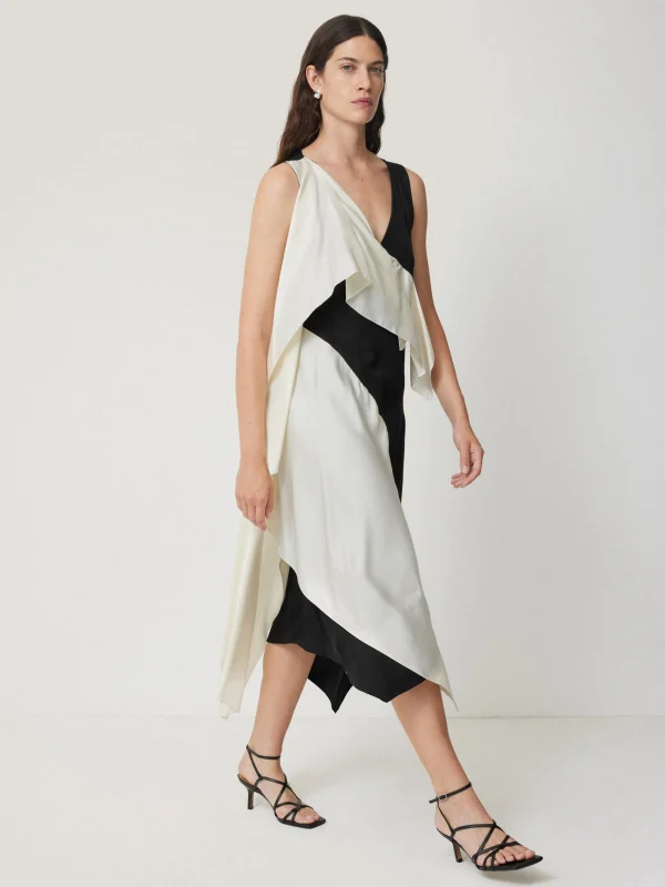 Jigsaw Sculptural Silk Twill Dress