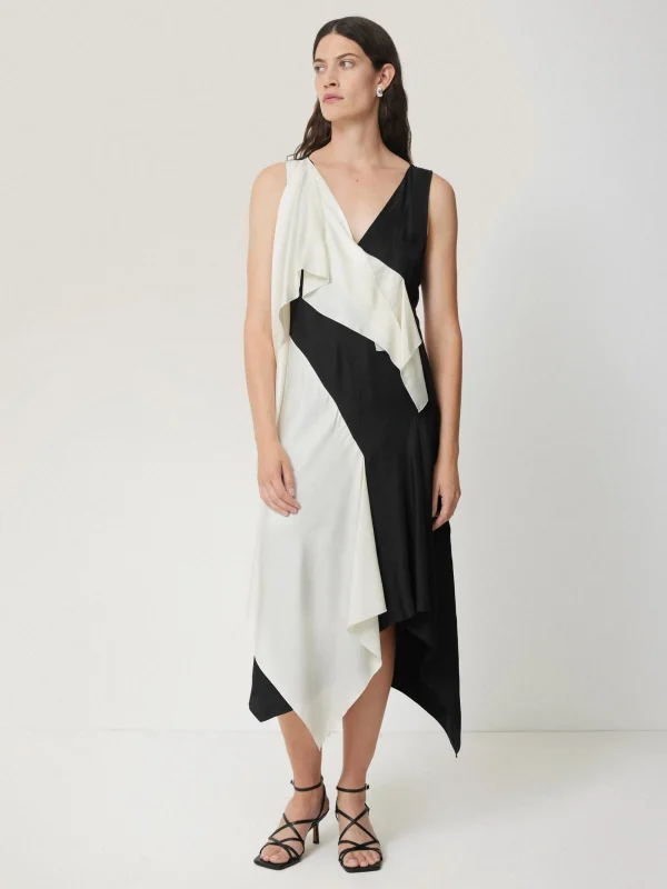 Jigsaw Sculptural Silk Twill Dress