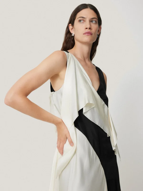 Jigsaw Sculptural Silk Twill Dress