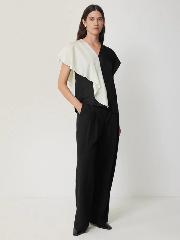 Jigsaw Sculptural Silk Twill Top