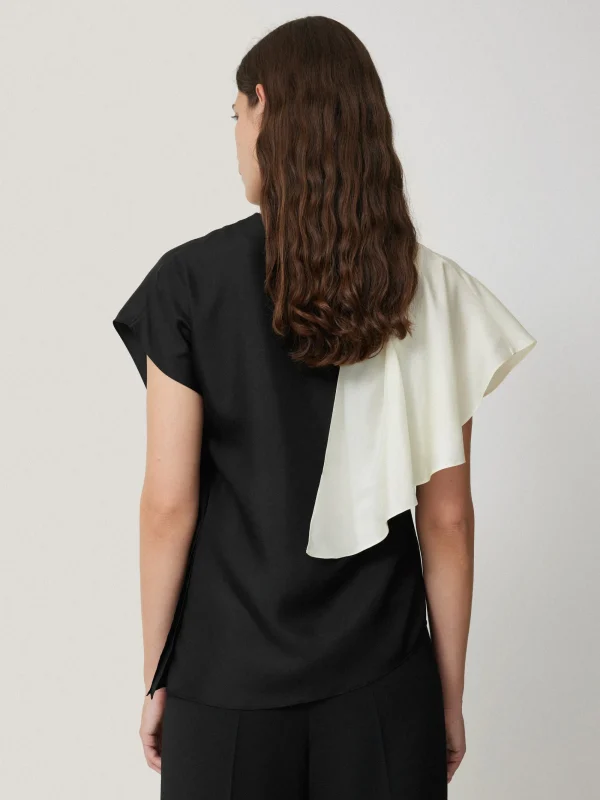 Jigsaw Sculptural Silk Twill Top