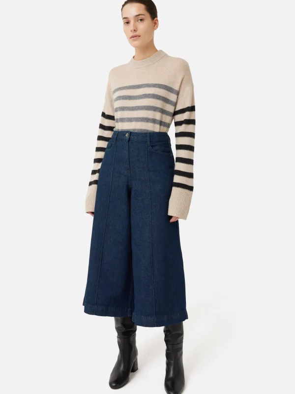 Jigsaw Seamed Denim Culotte