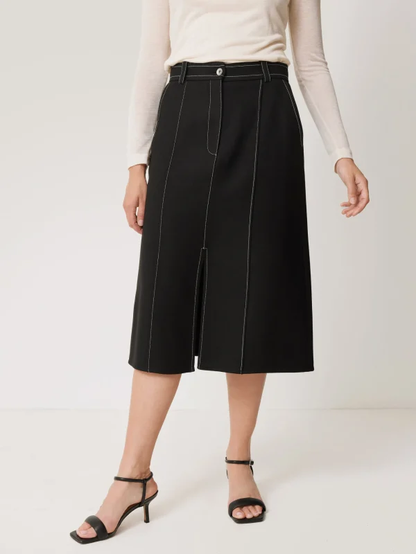 Jigsaw Seamed Detail A Line Skirt