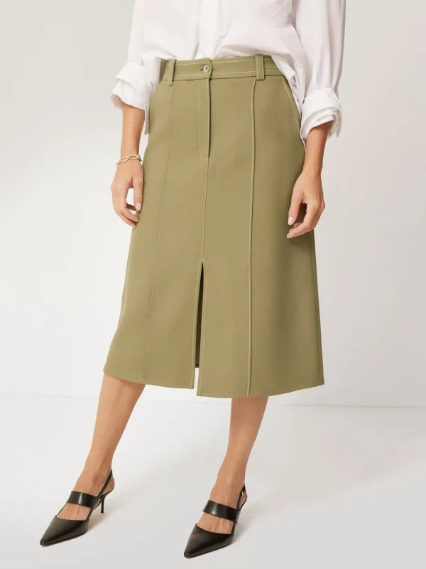 Jigsaw Seamed Detail A Line Skirt