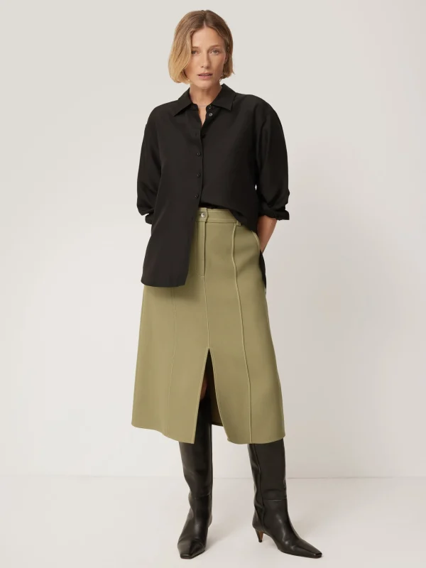 Jigsaw Seamed Detail A Line Skirt