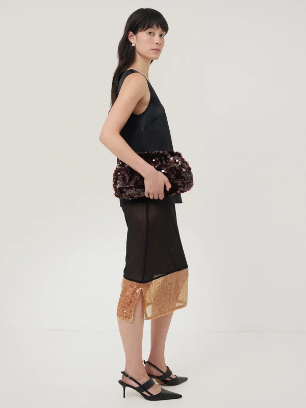 Jigsaw Sequin Mesh Skirt