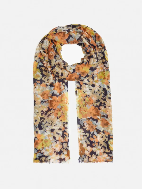 Jigsaw Sheer Petal Gauze Scarf