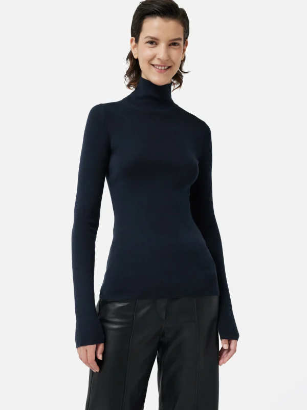 Jigsaw Silk Cotton Polo Jumper