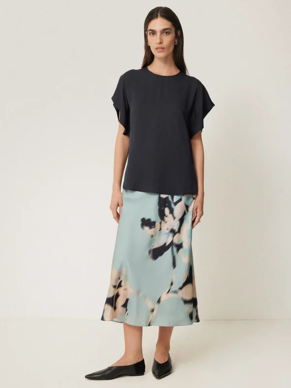 Jigsaw Silk Drape Sleeve Top