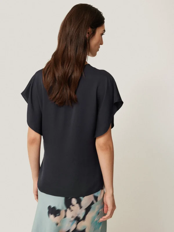 Jigsaw Silk Drape Sleeve Top