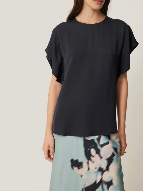 Jigsaw Silk Drape Sleeve Top
