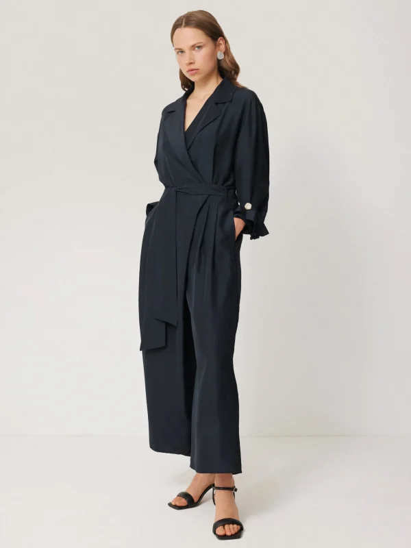 Jigsaw Silk Relaxed Wrap Jumpsuit