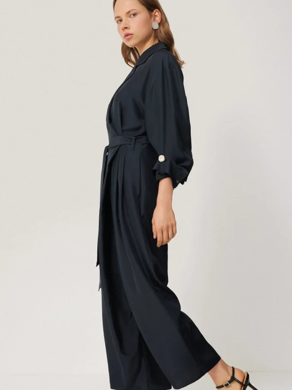 Jigsaw Silk Relaxed Wrap Jumpsuit