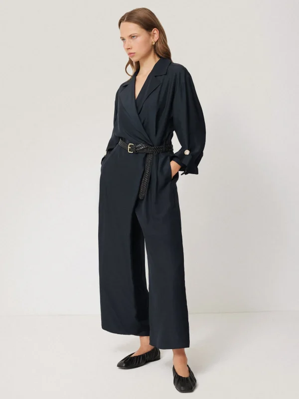 Jigsaw Silk Relaxed Wrap Jumpsuit