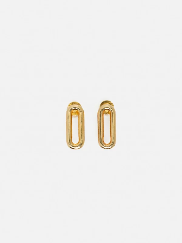 Jigsaw Small Link Stud Earrings