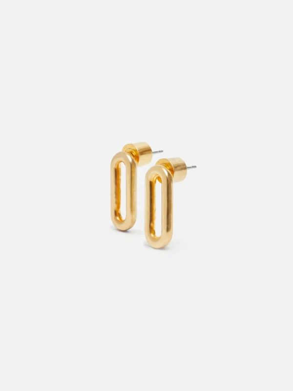 Jigsaw Small Link Stud Earrings