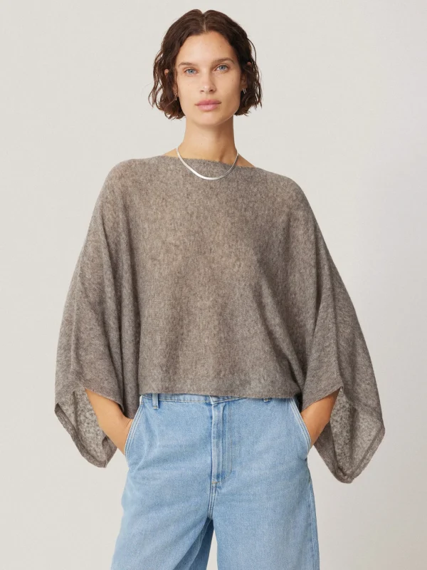 Jigsaw Soft Gauzy Knit Poncho Jumper