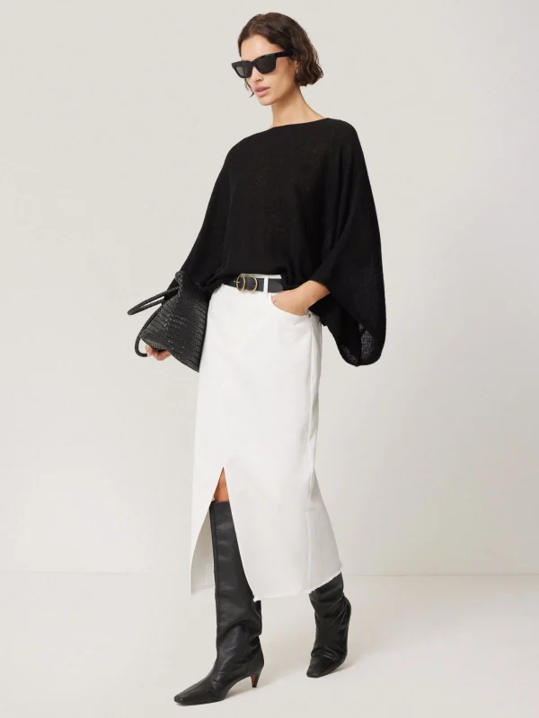 Jigsaw Soft Gauzy Knit Poncho Jumper