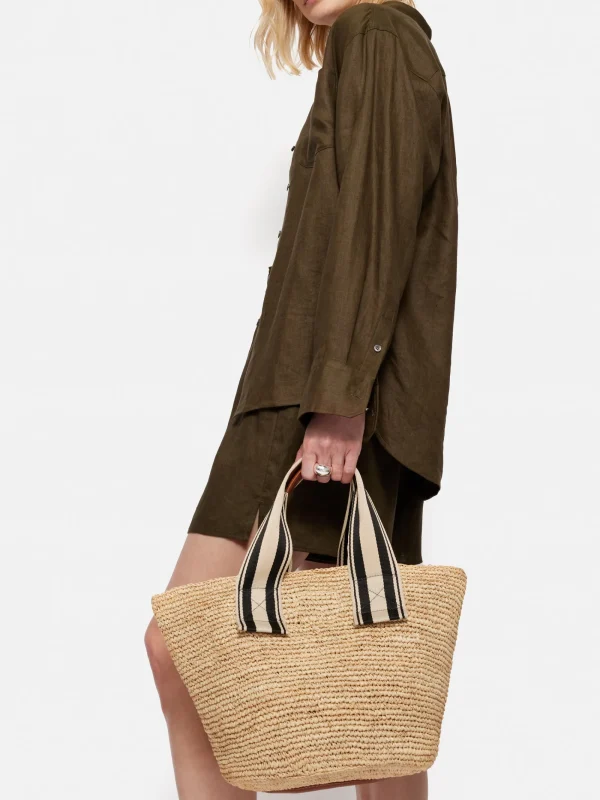 Jigsaw Soft Raffia Tote