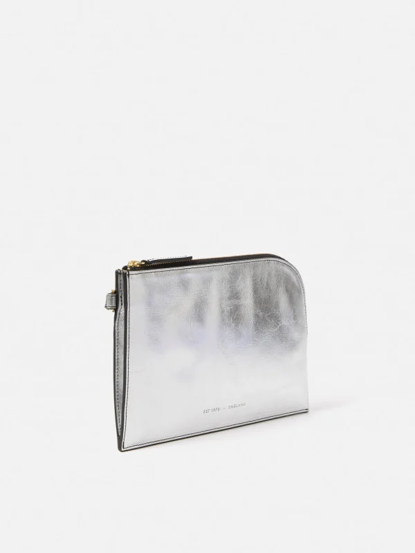 Jigsaw Sophia Metallic Leather Pouch