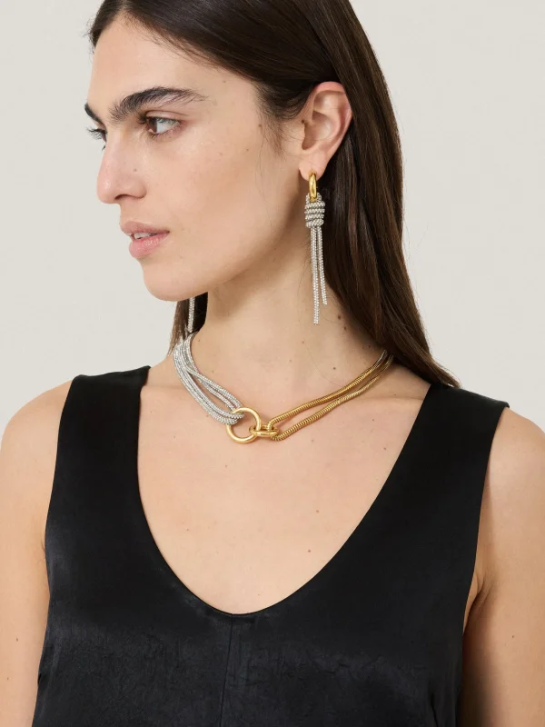 Jigsaw Sparkle Cord Necklace