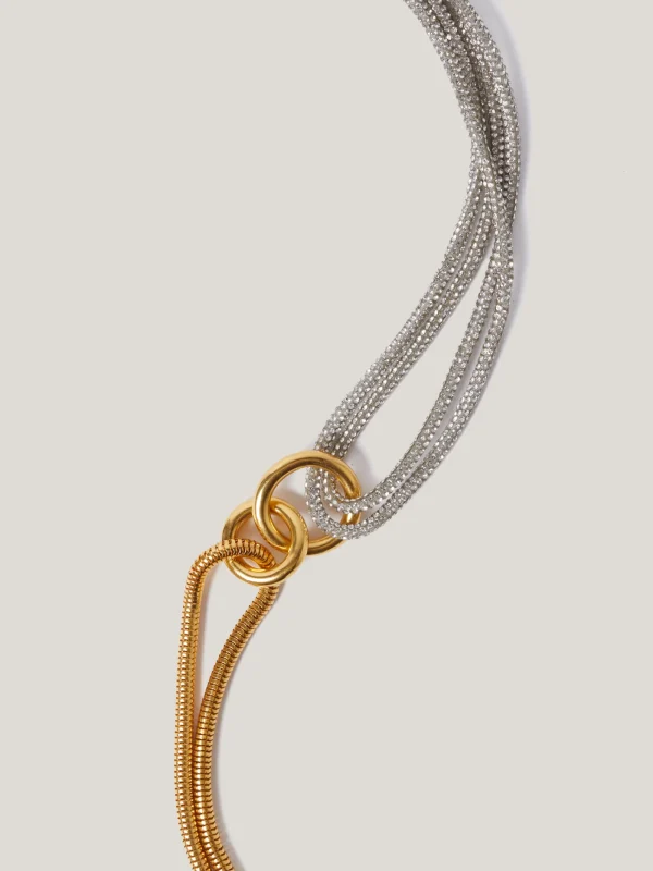 Jigsaw Sparkle Cord Necklace