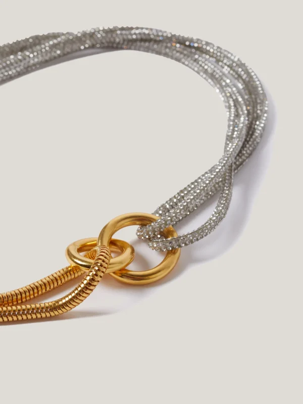 Jigsaw Sparkle Cord Necklace