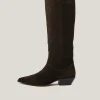 Jigsaw Suede Knee High Western Boot