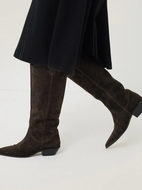 Jigsaw Suede Knee High Western Boot