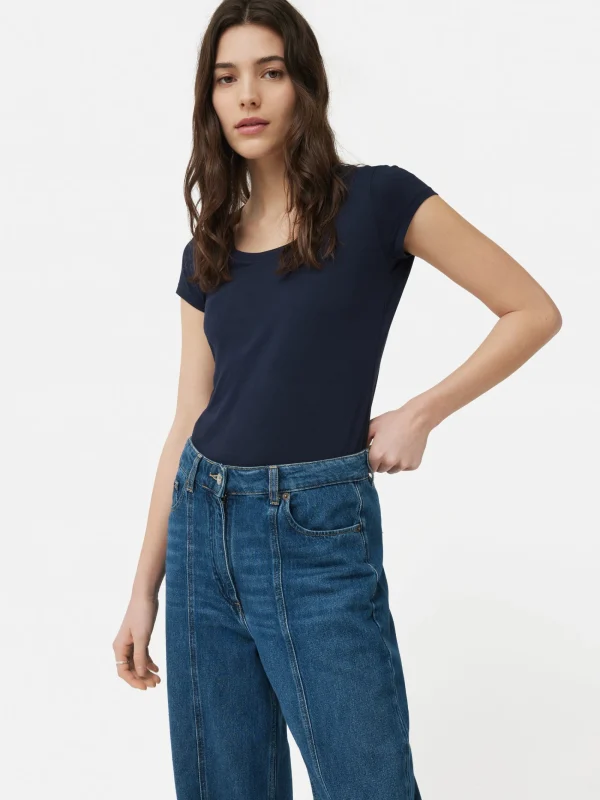 Jigsaw Supima Cotton Scoop Neck Tee