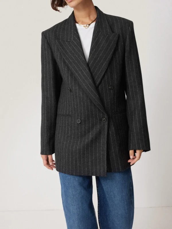 Jigsaw Tatton Italian Wool Pinstripe Blazer