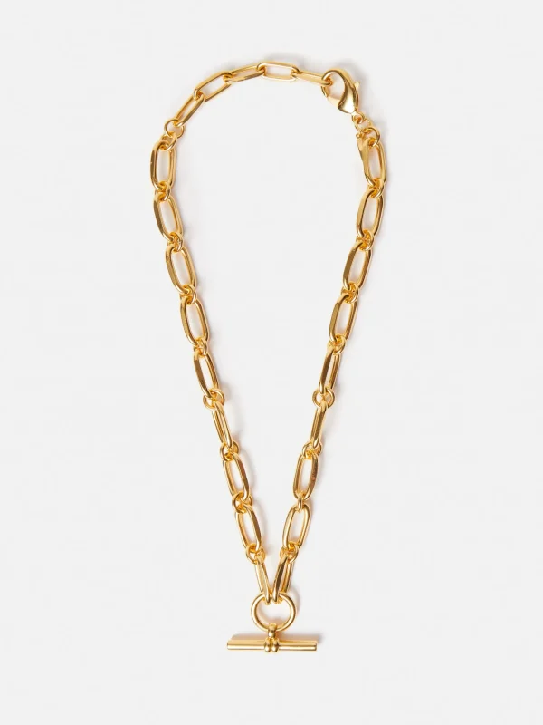 Jigsaw Trombone Link Chain Necklace