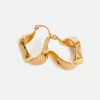 Jigsaw Twisted Hoop Earring