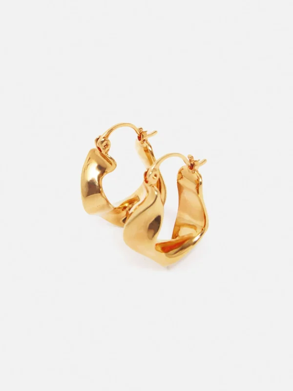 Jigsaw Twisted Hoop Earring