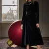 Jigsaw Velvet Ruched Dress