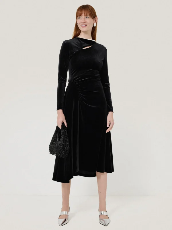 Jigsaw Velvet Ruched Dress