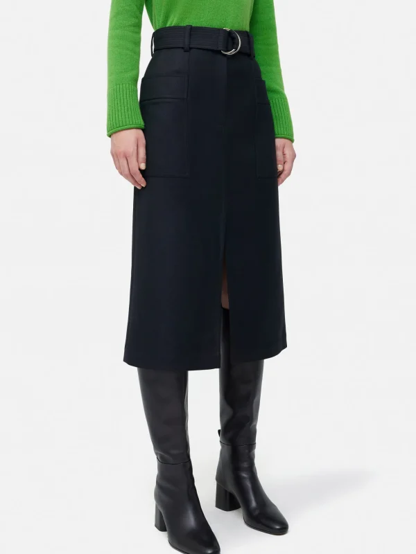 Jigsaw Wool Belted Utility Skirt