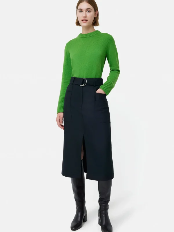 Jigsaw Wool Belted Utility Skirt