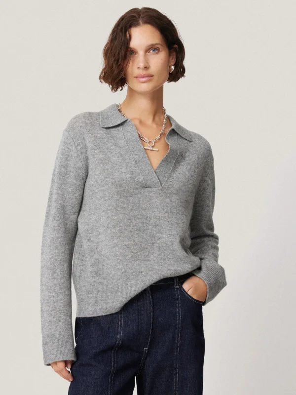 Jigsaw Wool Cashmere Blend Collar Jumper