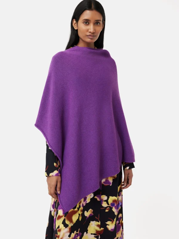 Jigsaw Wool Cashmere Blend Drape Poncho