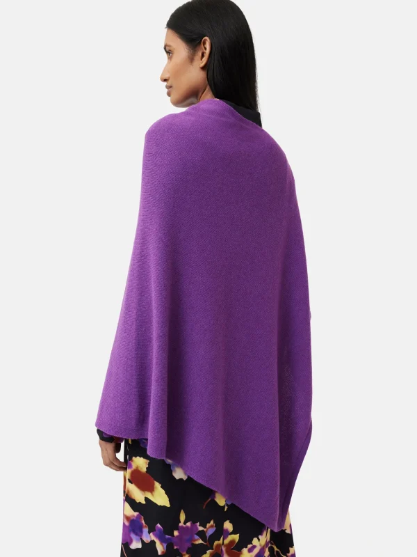 Jigsaw Wool Cashmere Blend Drape Poncho