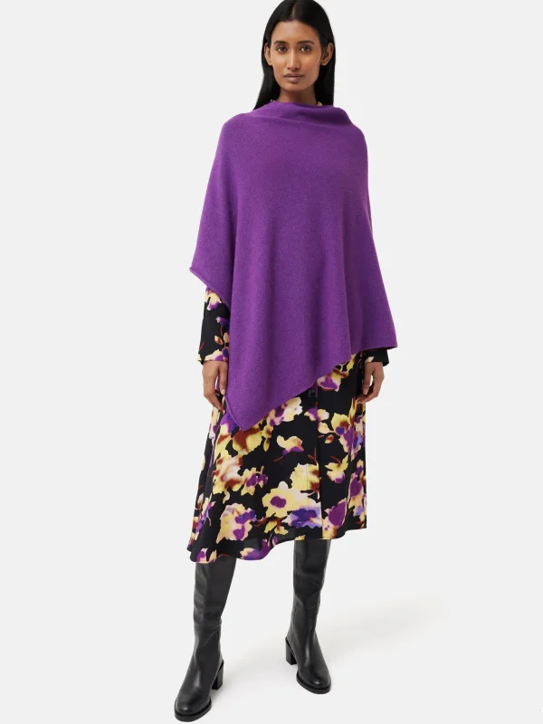 Jigsaw Wool Cashmere Blend Drape Poncho