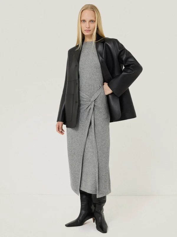 Jigsaw Wool Cashmere Blend Knot Dress