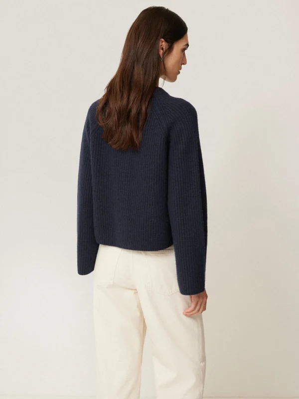 Jigsaw Wool Cashmere Blend Rib Cardigan