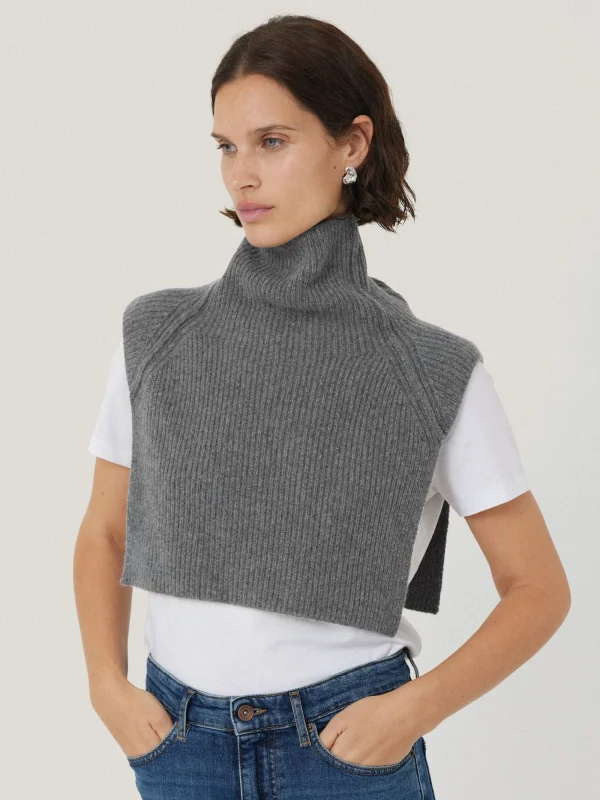 Jigsaw Wool Cashmere Roll Neck Bib