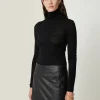 Jigsaw Wool Jersey Polo Neck Top